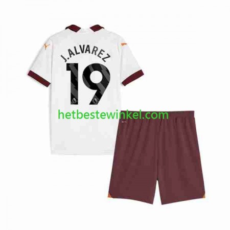 Manchester City Julian Alvarez 19 Voetbalshirts Kind Uit 2023-24